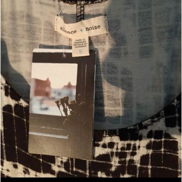 Silence and Noise sexy animal print mini dress black nwt new s - Picture 6 of 6